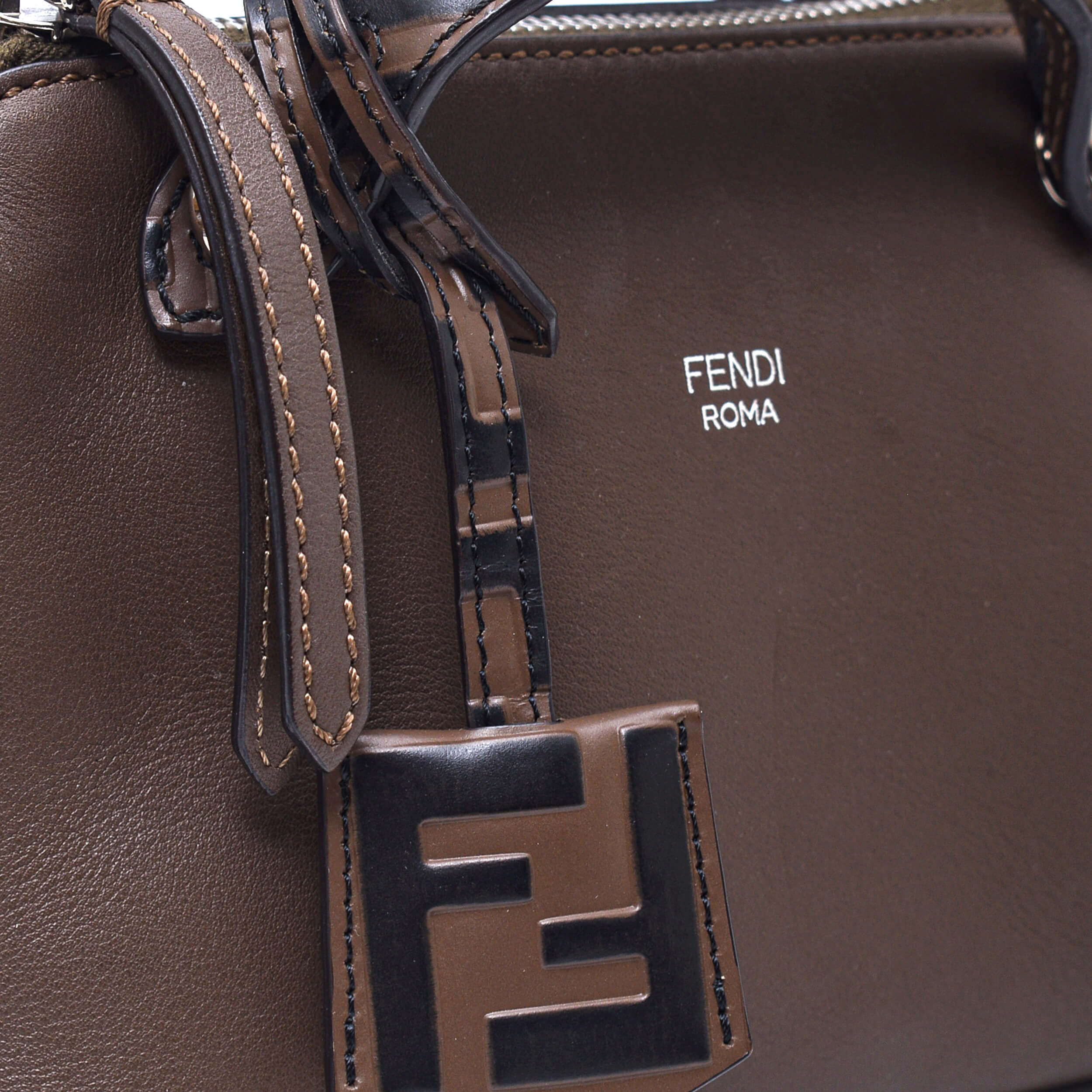 Fendi- Brown Leather Small By The Way Boston Bag